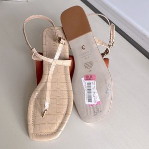 CARVELA Kase croc-embossed leather Women's sandals EUR Size 38.5 / US Size 8